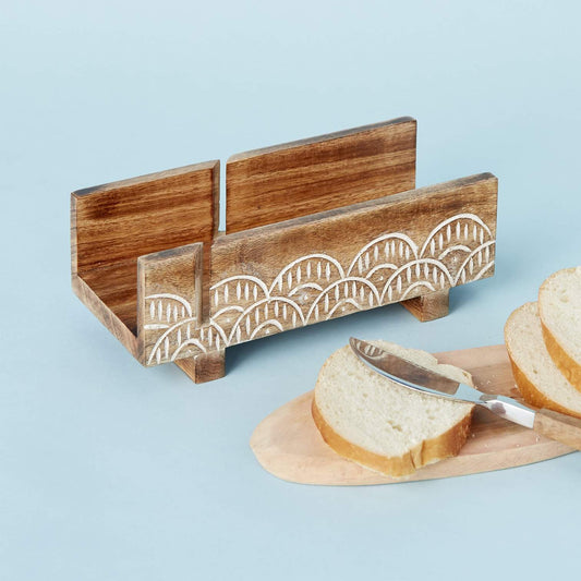 Manami Bread Slicer - Handcrafted Mango Wood, Fair Trade