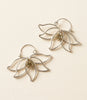 Kairavini Lotus Drop Earrings - Silver, Gold