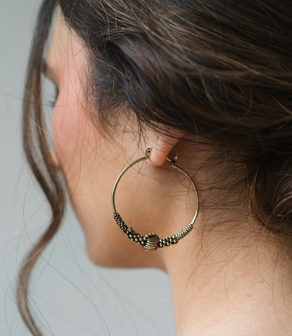 Rani Gold Hoop Earrings - fair trade, handmade