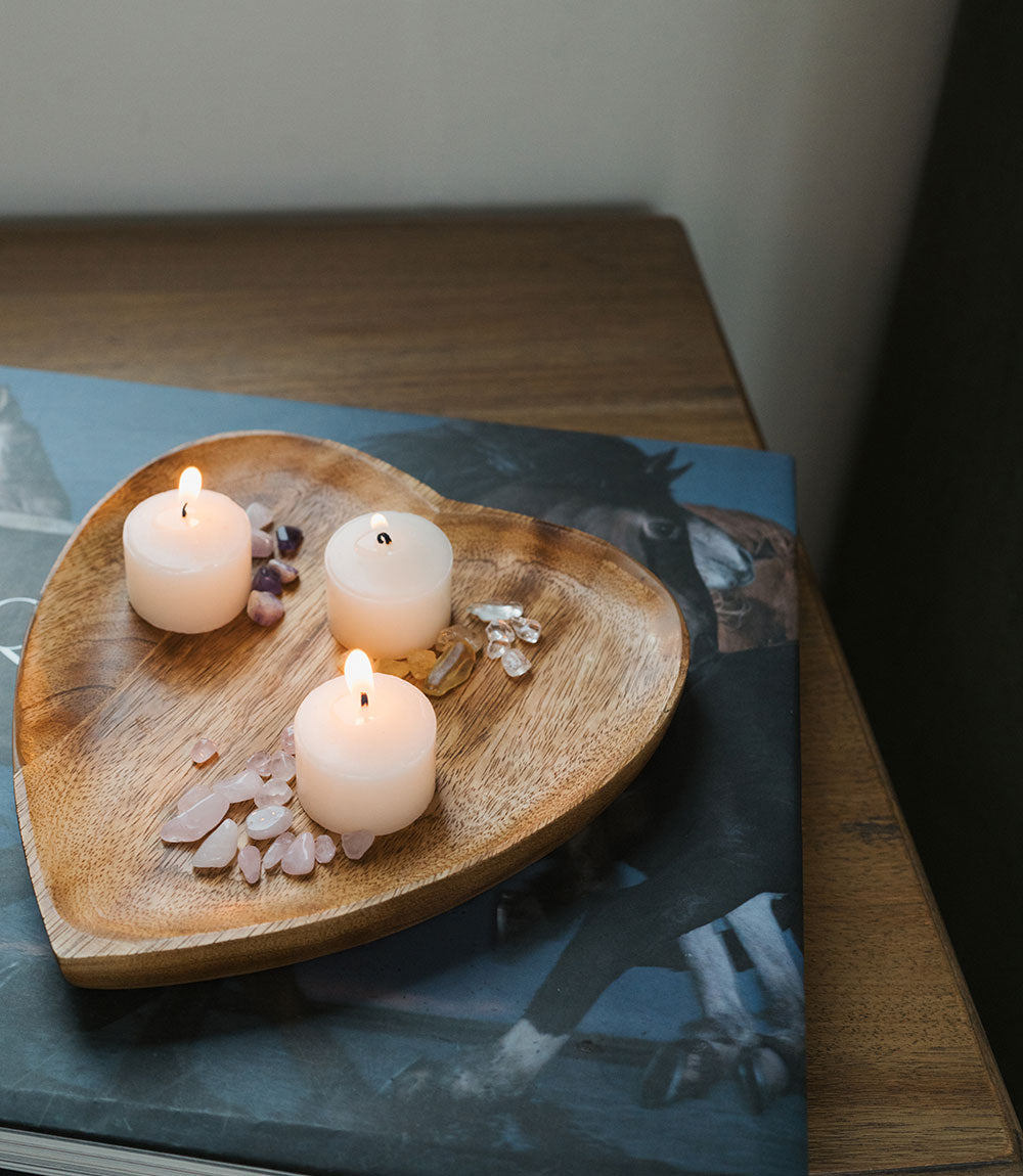 Alaya Heart Catch-all Tray - Mango Wood