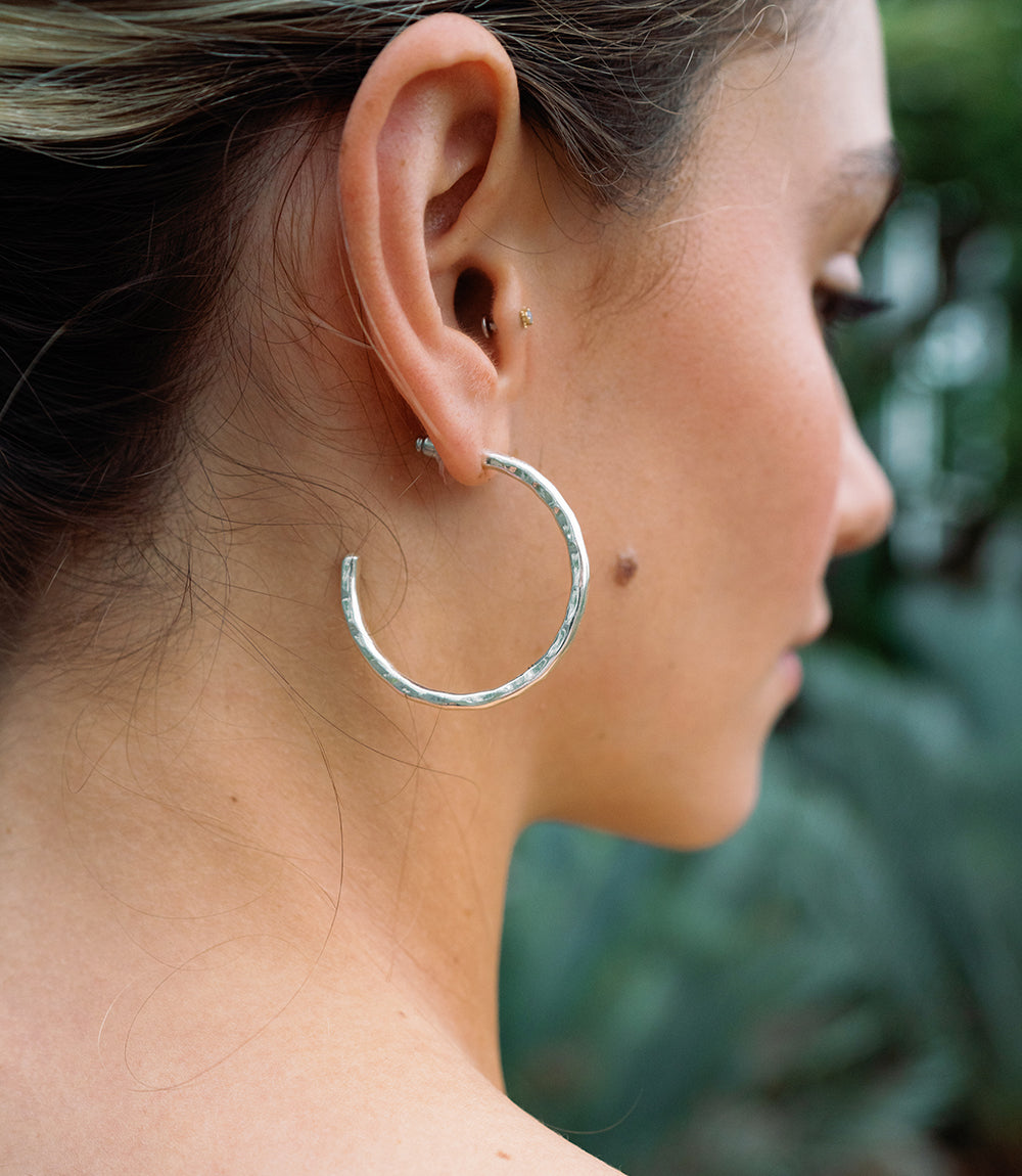 Bhavani Hammered Hoop Earrings