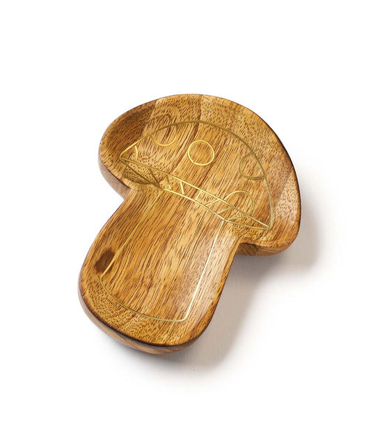 Drishti Mushroom Trinket Dish - Brass inlay