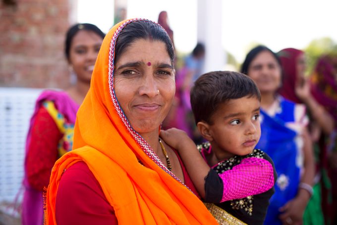 female artisan with child