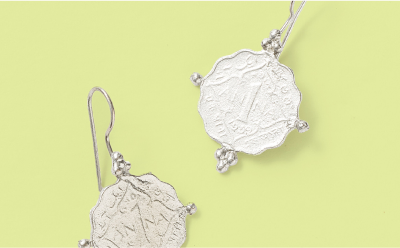 Sikka Silver Coin Dangle Earrings | | Matr Boomie