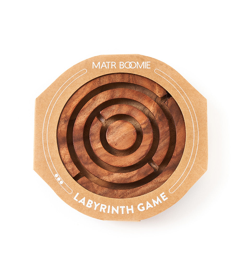 Classic Labyrinth Game - Hand Carved Wood