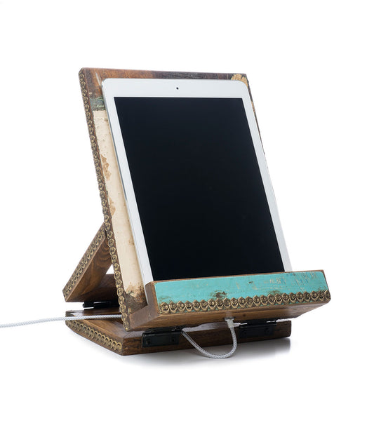 Puri Beach Book Stand Tablet Holder - Reclaimed Wood, Assorted