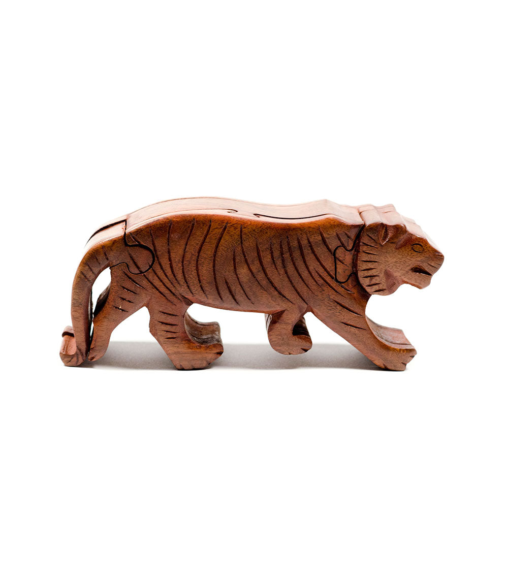 Tiger Puzzle Box - Men's Gift, Sustainable Wood