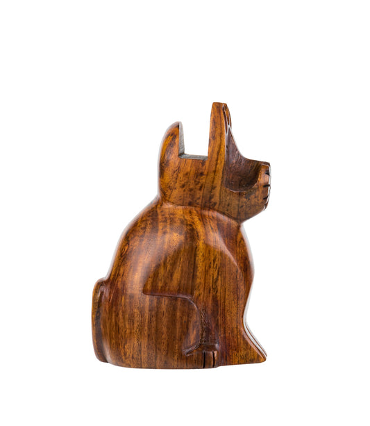 Cat Eyeglass Holder Stand - Hand Carved Wood