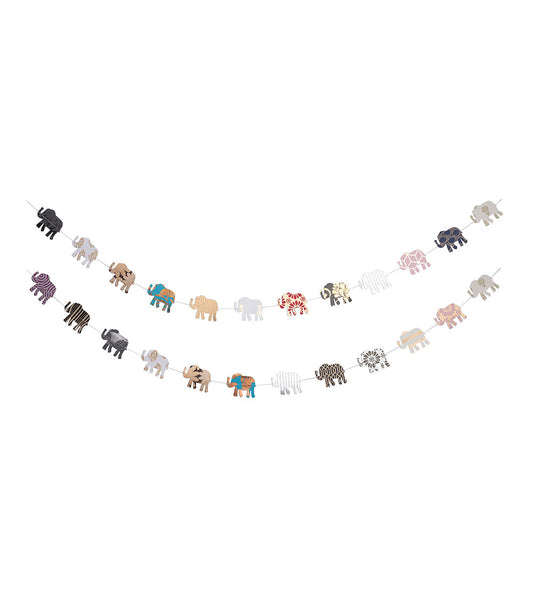 Elephant Recycled Paper Garland - Eco Friendly Tree-Free Decor