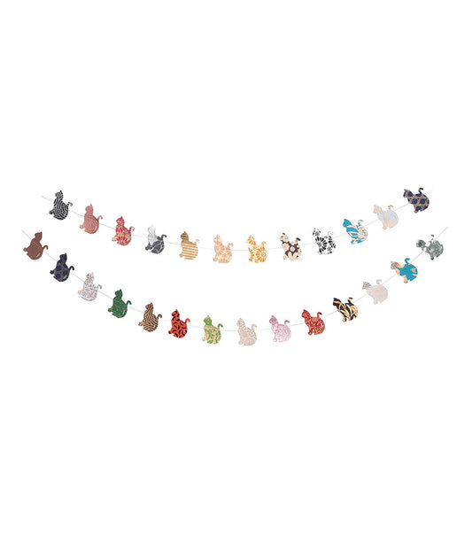 Cat Recycled Paper Garland - Eco Friendly Tree-Free Decoration
