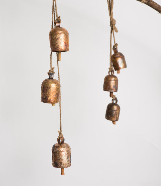 Rustic Wind Chime Medium Cascading Bells - Garden, Patio