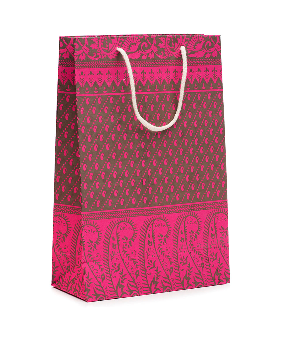 Recycled Paper Tall Gift Bag 15x10x4.5 - Assorted Eco-Friendly