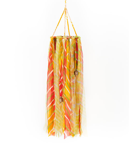 Dancing Windsock With Bells - Assorted Upcycled Sari