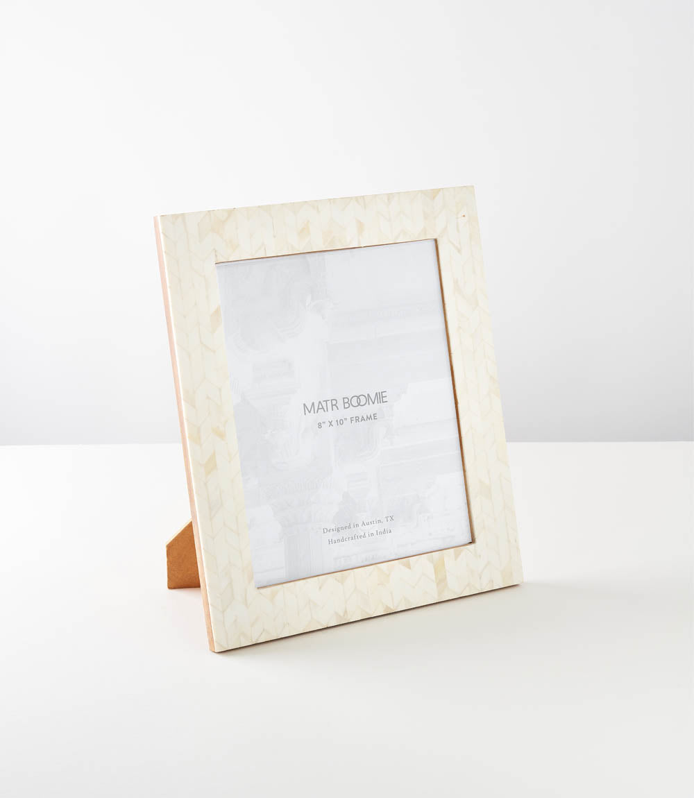 Artemis 8x10 Picture Frame - Carved Bone