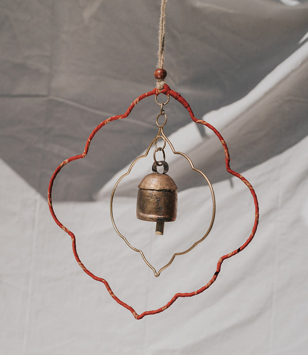 Arches Wind Spinner Chime Bell - Assorted Upcycled Sari