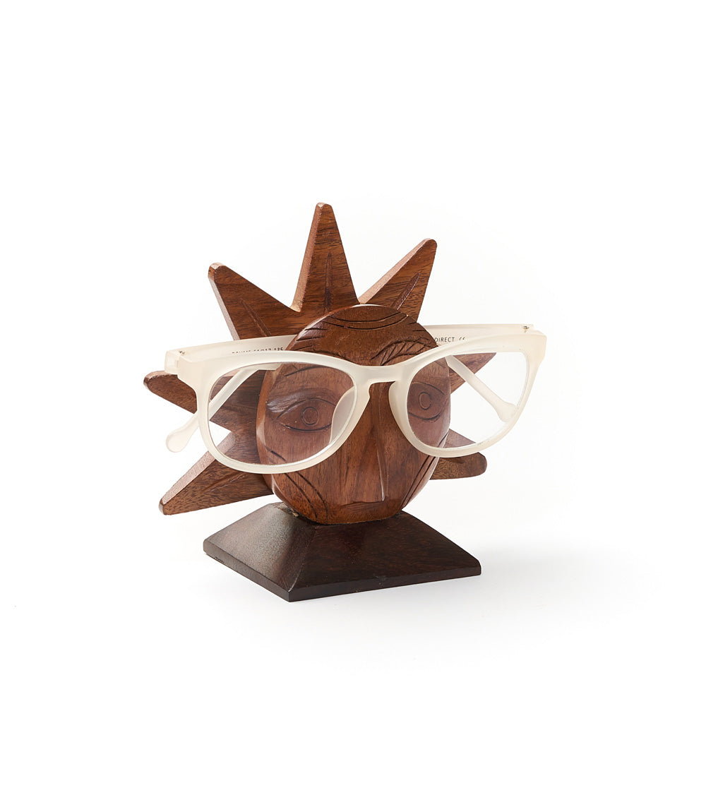 Sun Eyeglass Holder Stand - Handcrafted Sheesham Wood