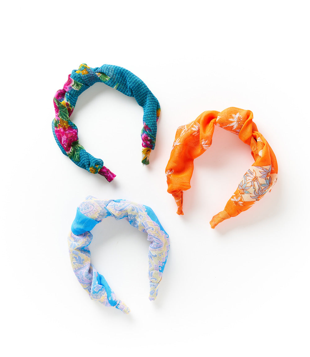 Knotted Headband - Assorted Upcycled Sari Fabric
