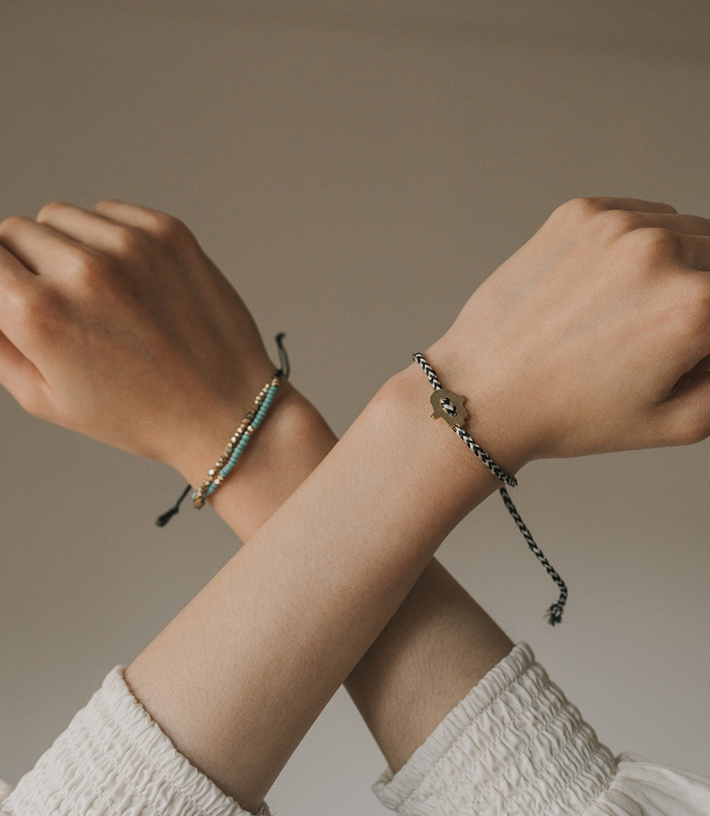 Nitara Hamsa Beaded Friendship Bracelets Set of 2