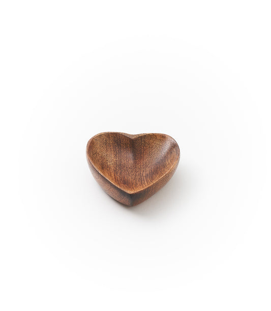 Alaya Heart Wooden Jewelry Tray Pinch Dish - Handcrafted