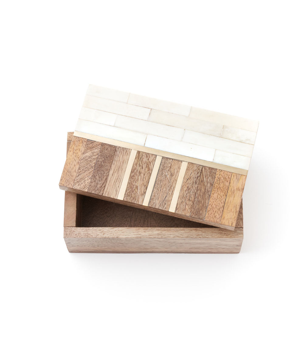Sammita Treasure Box - Sustainably Sourced Wood, Bone