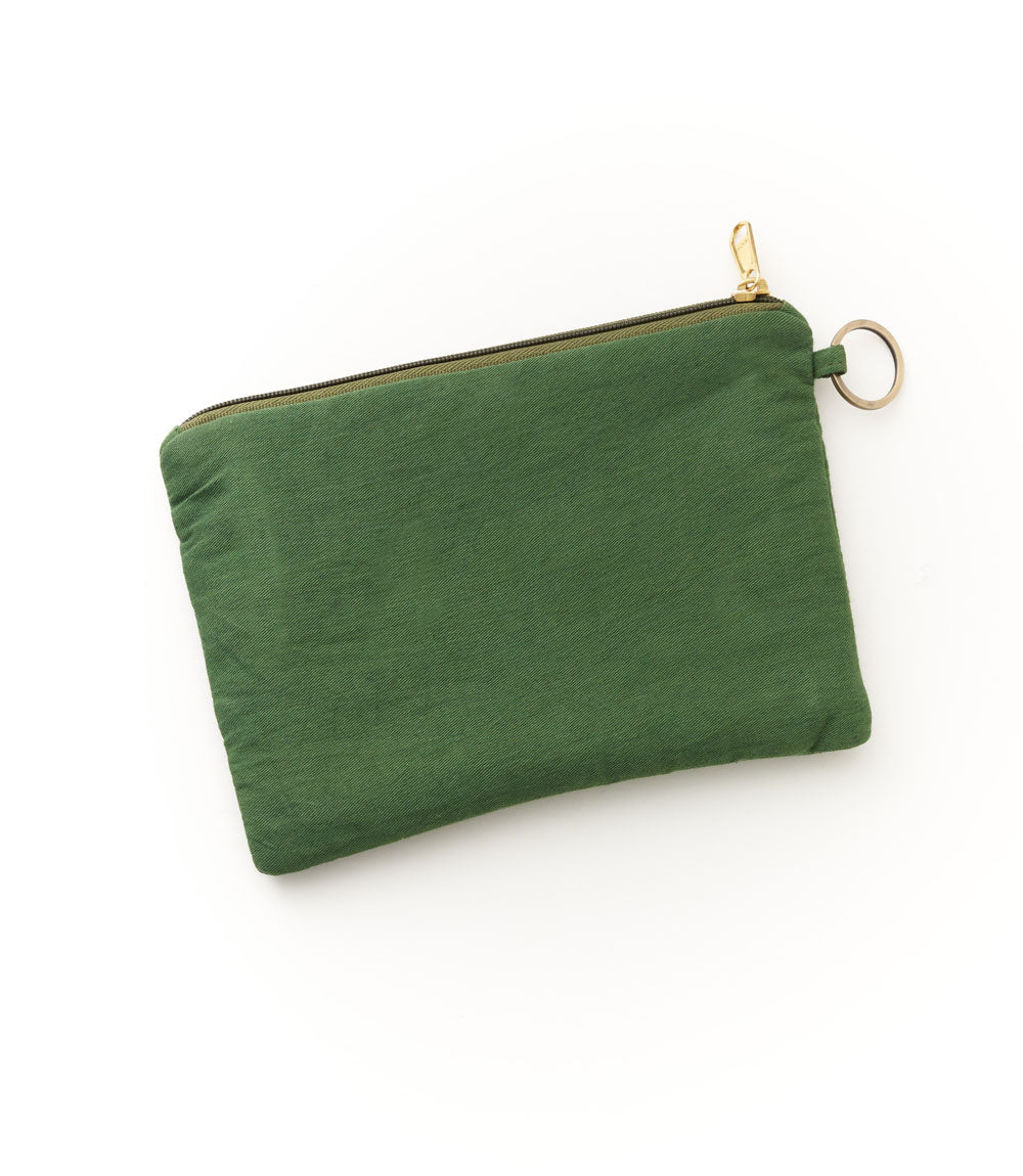 Bala Mani Butterfly Green Zippered Pouch Cosmetic Bag