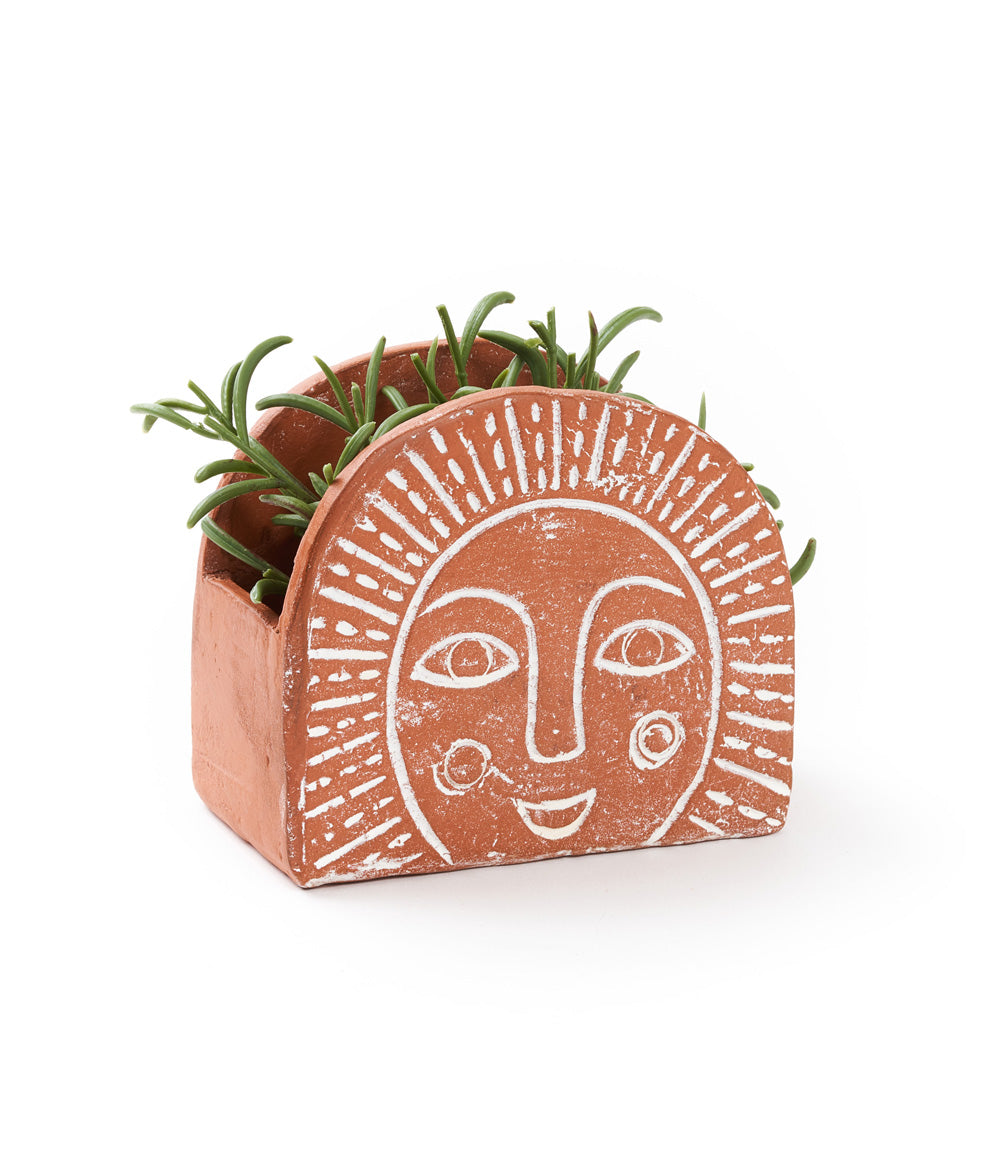 Vasanta Sunrise Planter with Drainage - Terracotta