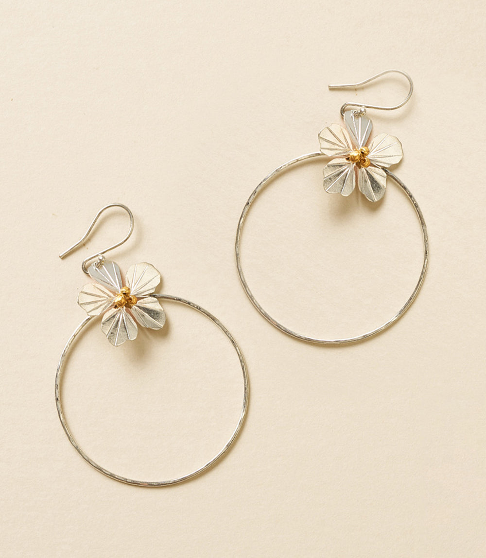 Sayuri Flower Hoop Earrings