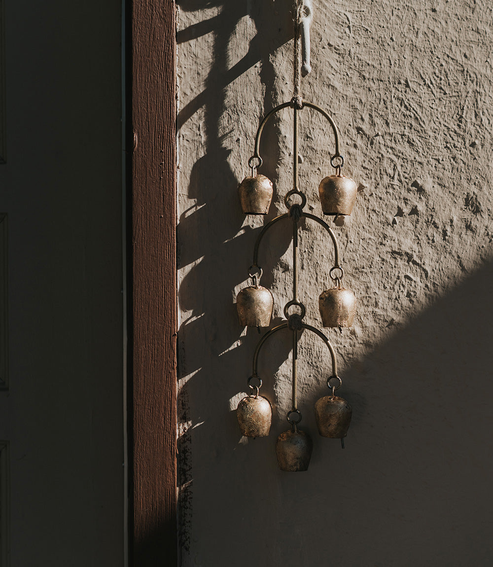 Tridevi Cascade Rustic Bell Wind Chime - Handmade Home Decor