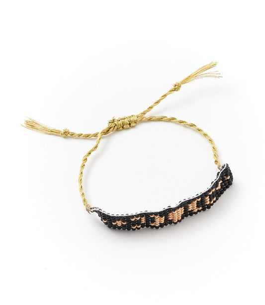 Adiya Moon Phase Black Beaded Bracelet - Fair Trade Jewelry
