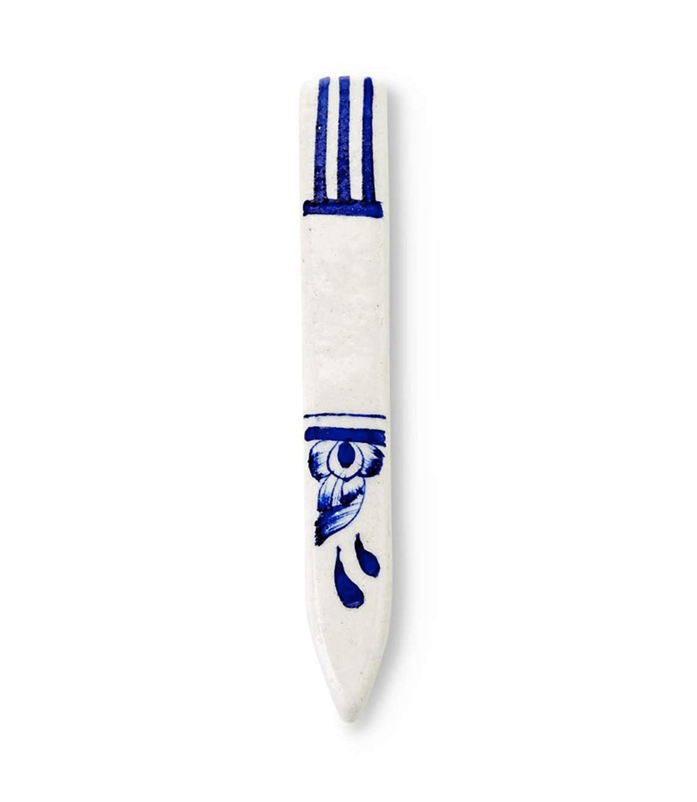 Lalita Handmade Pottery Herb Marker -White and Blue