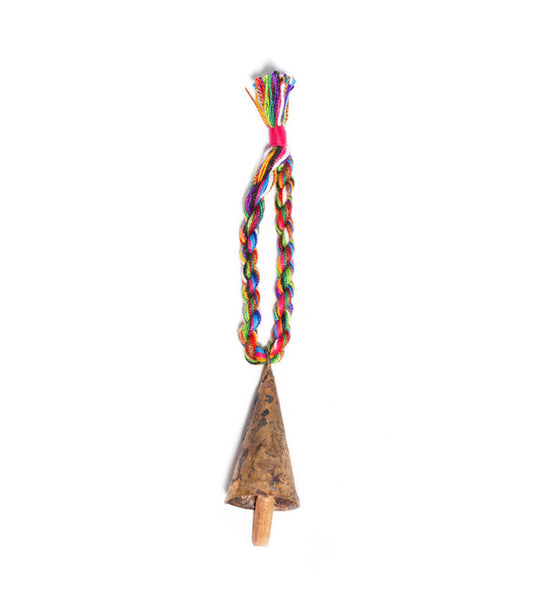 Rainbow Twist Multicolor Cone Bell Wind Chime - Handmade