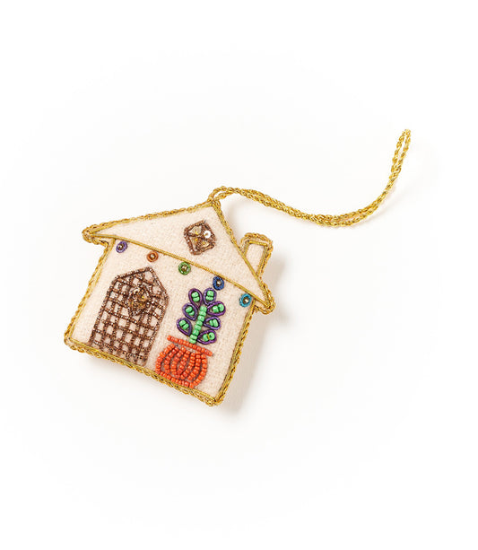 Larissa Plush Home Felt Ornament - Embroidered, Handmade