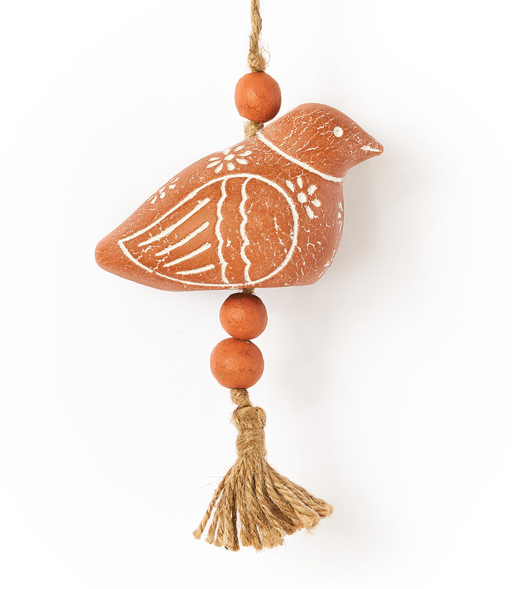 Vasanta Bird Wind Chime - Terracotta