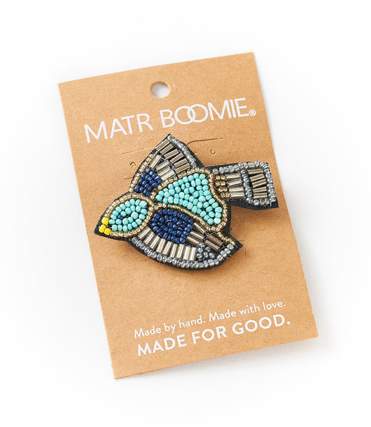 Bala Mani Beaded Bird Brooch Pin - Handmade, Fair Trade