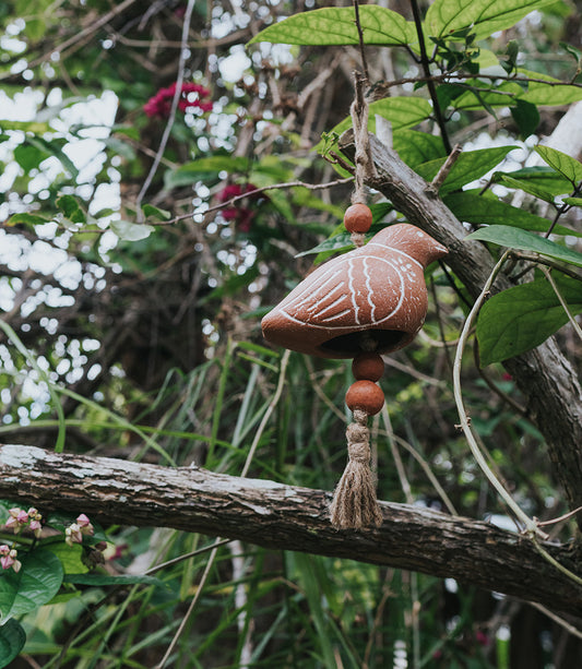 Vasanta Bird Wind Chime - Terracotta