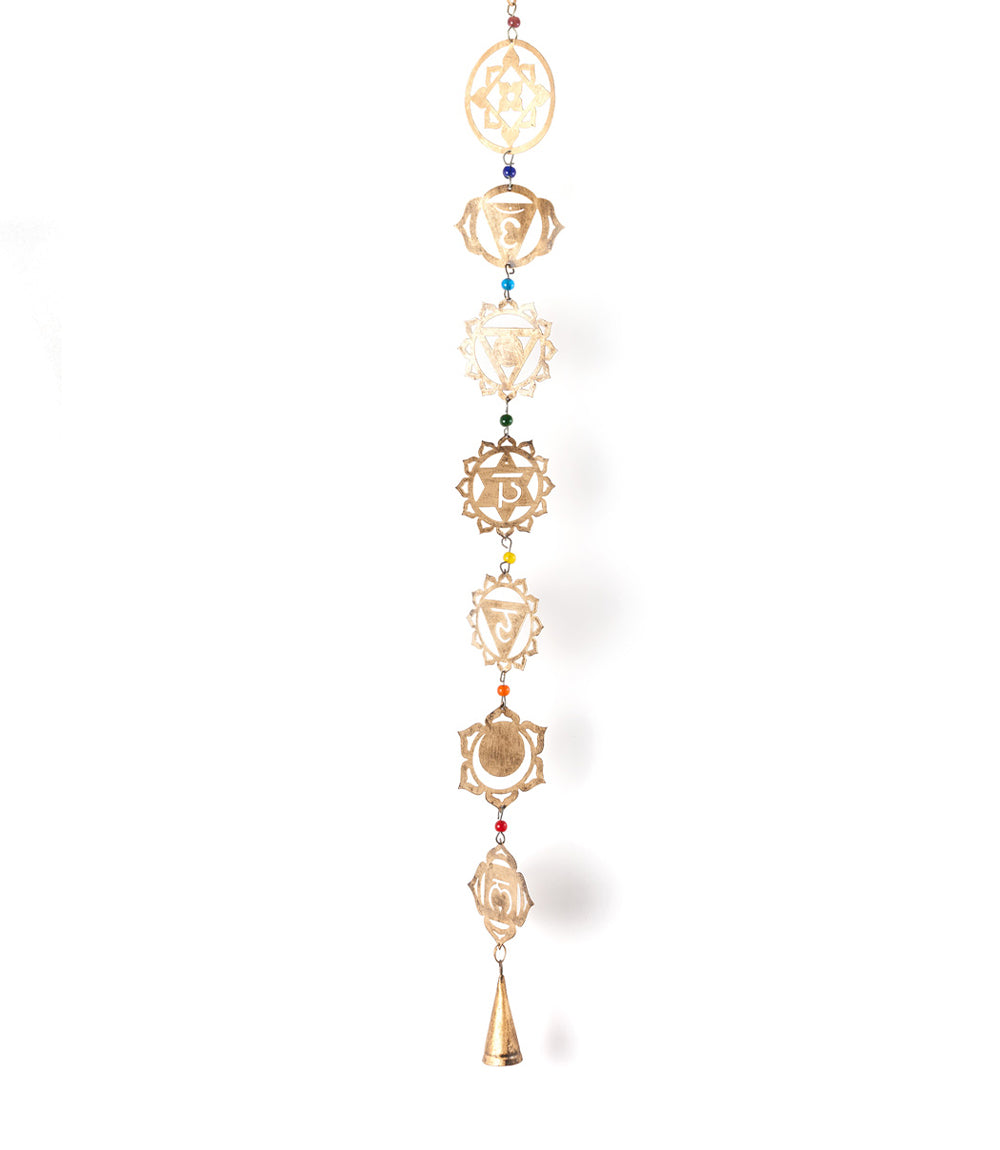 Viaan Seven Chakras Bell Wind Chime Garland - Fair Trade Home