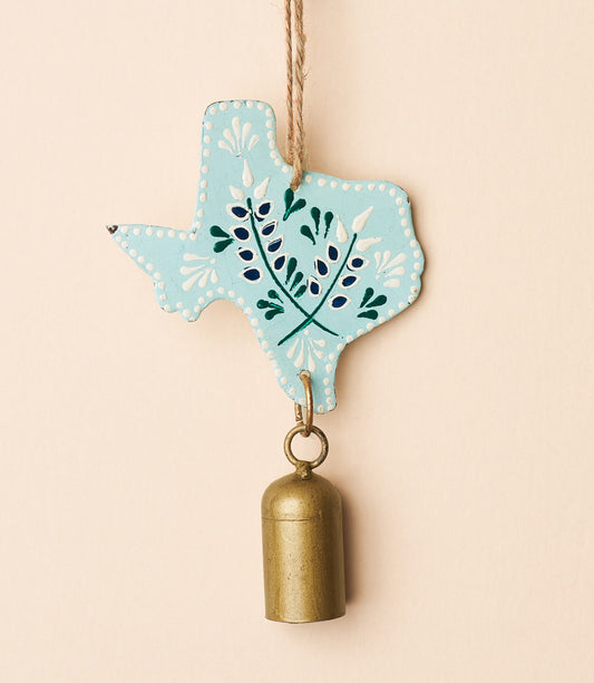 Texas Bluebonnet Wind Chime - Hand-painted State Flower