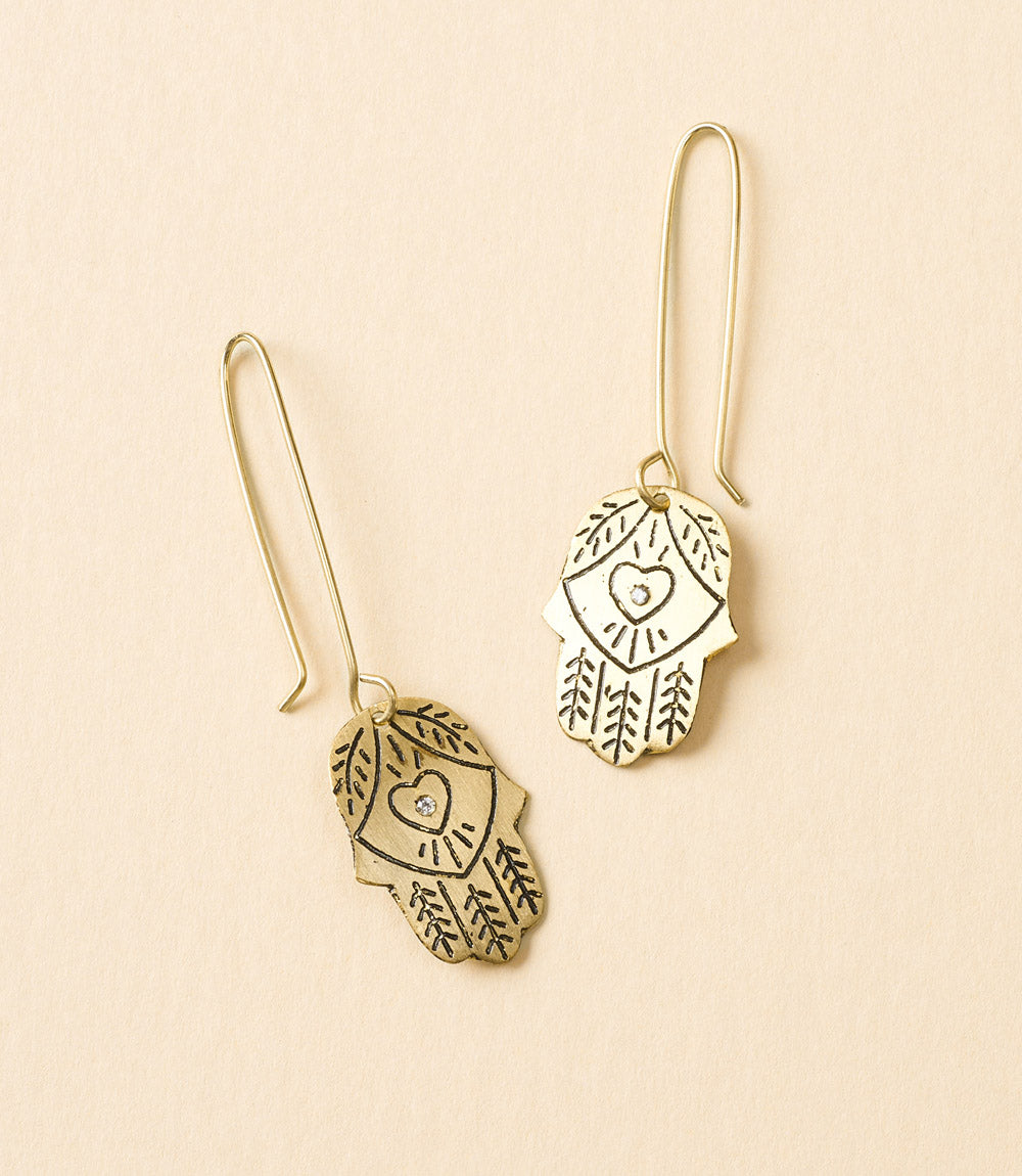 Ruchi Hamsa Dangling Earrings