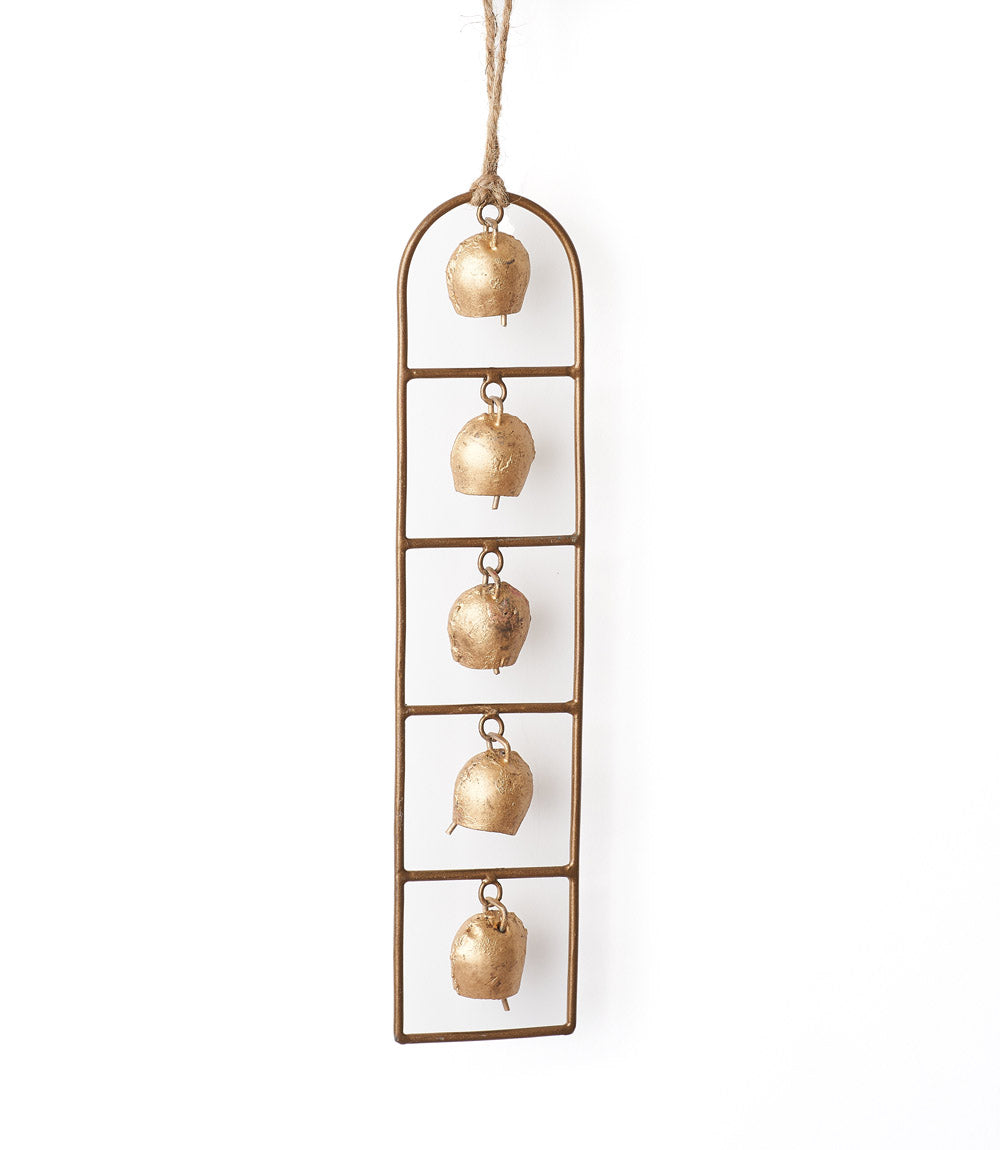 Rustic Bells Ladder Wall Hanging, Wind Chime - Hand Tuned