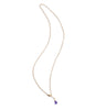 Indali Amethyst Gemstone Drop Necklace - Purple, Semi Precious