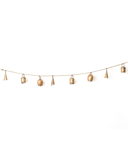 Rustic Bell Hanging Garland - Hand Tuned, Fair Trade Home Decor
