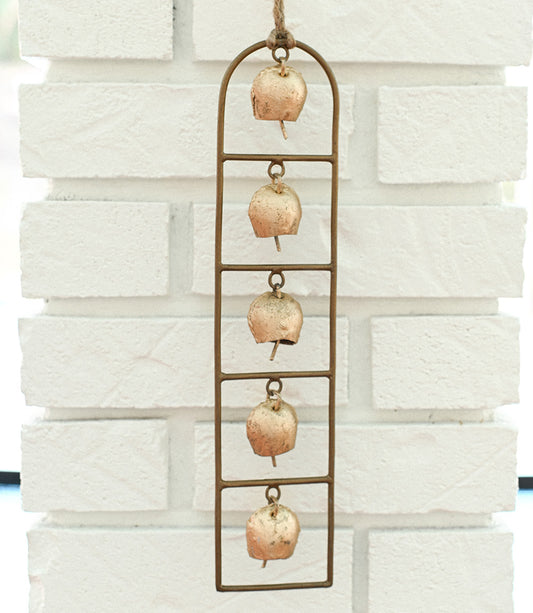 Rustic Bells Ladder Wall Hanging, Wind Chime - Hand Tuned