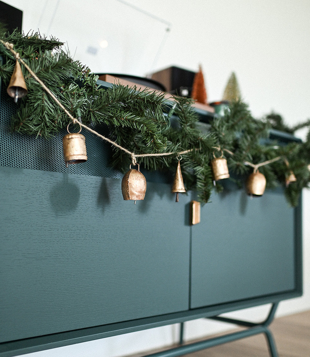 Rustic Bell Hanging Garland - Hand Tuned, Fair Trade Home Decor