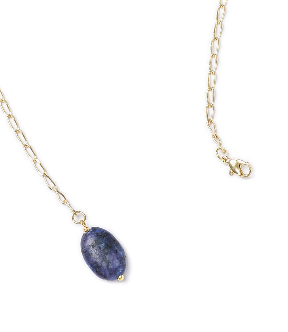 Indali Sodalite Gemstone Drop Necklace - Blue, Semi Precious