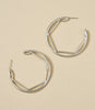 Bhavani Silver Geometric Hoop Earrings