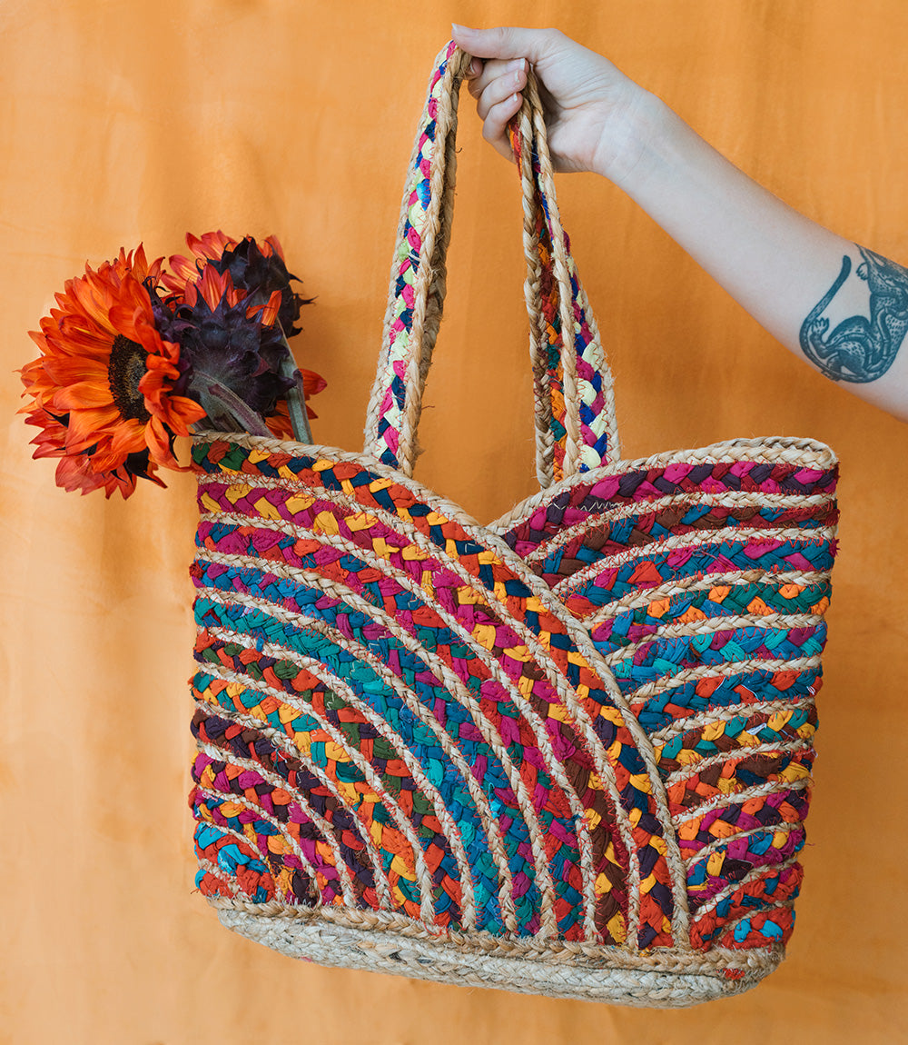 Chindi Multicolor Carryall Bag - Hand Woven