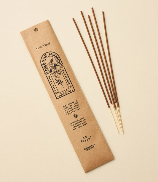 Orange Jasmine Incense  - 10 sticks, low smoke