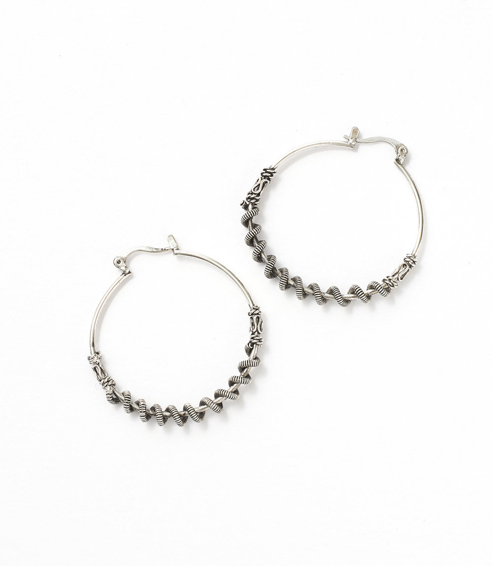 Rani Silver Hoop Earrings - handmade, fair trade