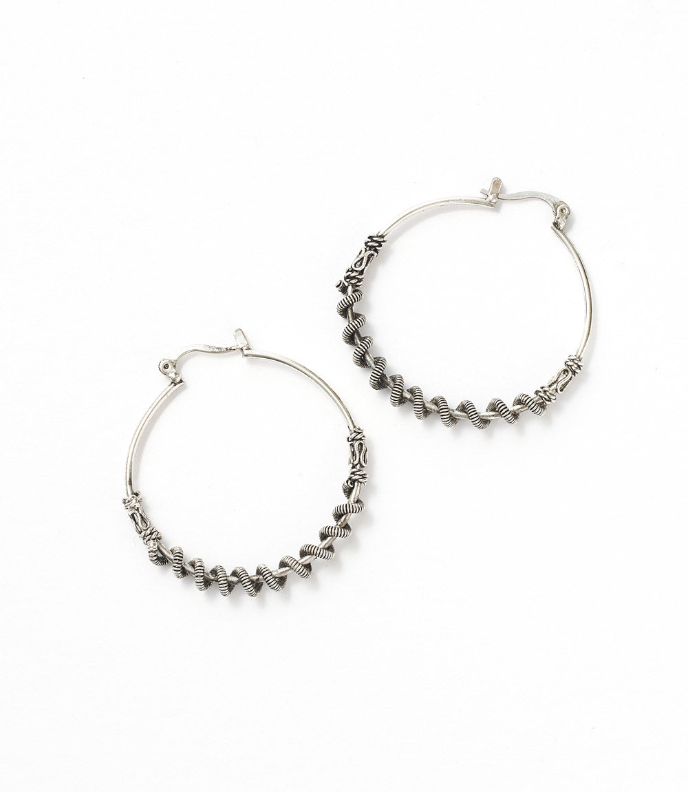 Rani Hoop Earrings - Silver Tone