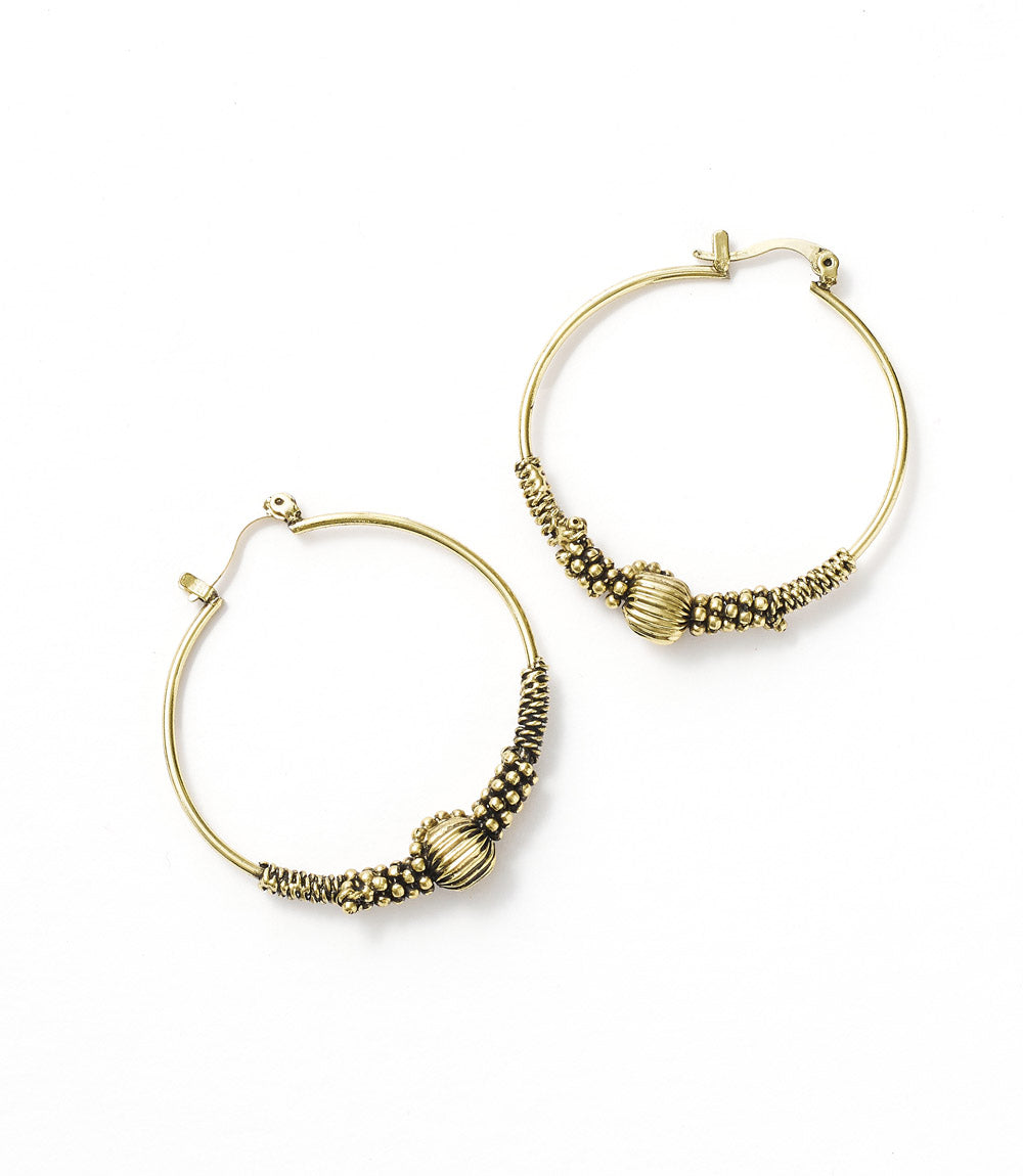 Rani Gold Hoop Earrings - Gold Tone